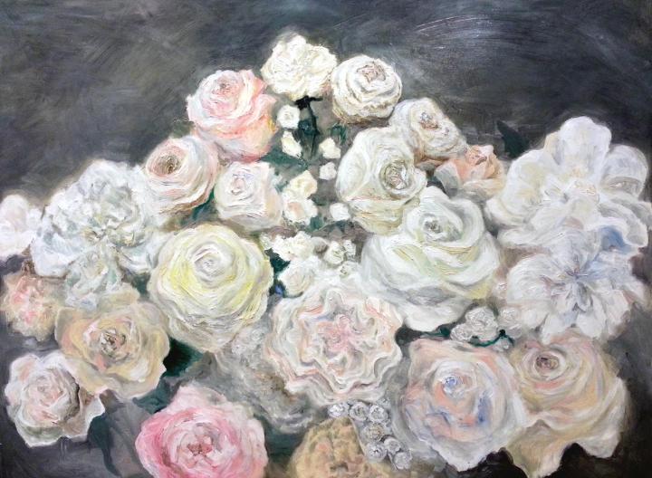 백색 장미덤불 / white rose bush